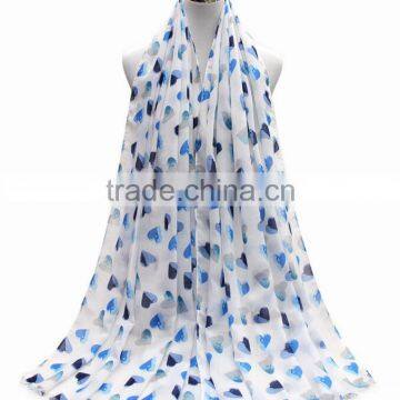 China Factory Heart Print Scarf Women Hijab