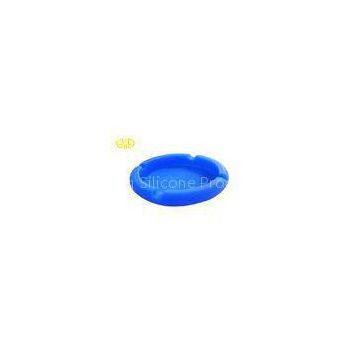 Small Blue round Silicone Gifts cigarette extinguisher Ashtray For Family