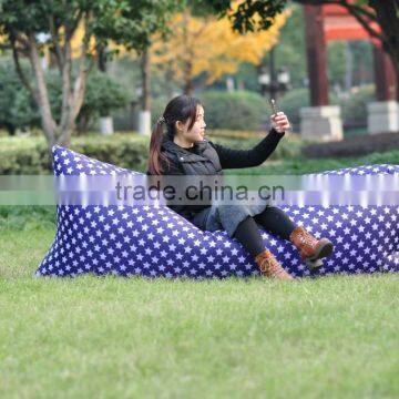 Blue Star Printed Portable Air Floating Sofa /biao Flower Outdoor Living Room Air Ballon Chair Inflatable Sofa photo-6