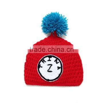 2014 baby girl crochet handmade hat with clock design