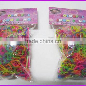 2015 Hot selling rubber band DIY colorful loom bands