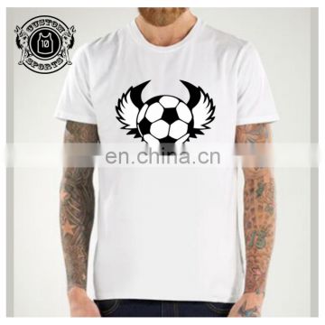 Plain custom short sleeve 100% cotton soccer t shirts