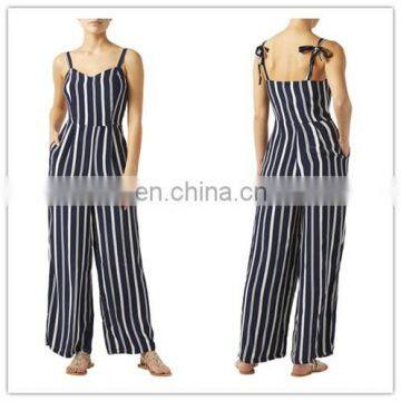 Casual Spaghetti Strap Striped Summer Jumpsuits For Women (JP762301)