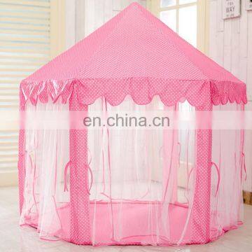 Children Indoor Play Tent Princess Castle Playhouse for Kids Pink With Storage Bag