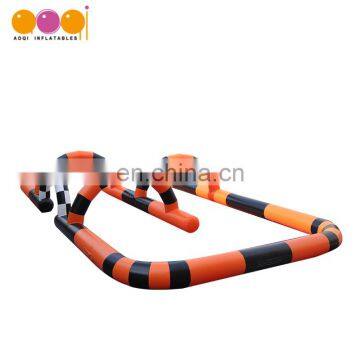 Amusement park inflatable zorb ball track, inflatable race track for sale