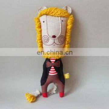 Lovely Hand-sewn Lion Plush Toys. Sew. Stuffed Animal.Cute DIY Lion photo-3