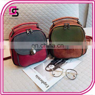 Hot selling new vintage backpack fashion daypack ladies PU creative backpack
