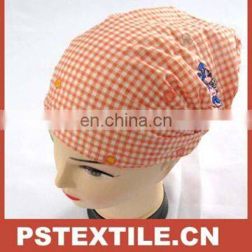 Checks design cotton elastic hair ornament