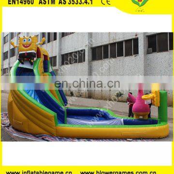 Custom New Designl Giant Inflatable Sponge Bob Water Slide for Sale for Kids and Adults photo-3