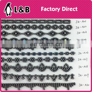 rhinestone trimming diamond wrap roll plastic ribbon black rhinestone trimming