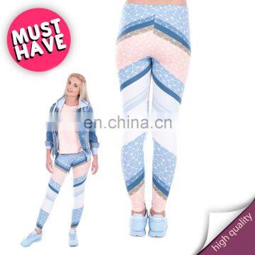Connected triangles cheap custom hot girls yoga brand femme pattern fancy pants printed sport casual high qualitywoman leggings