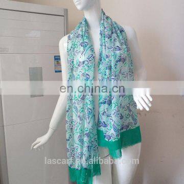 Green 60s Rayon Scarves Women photo-2