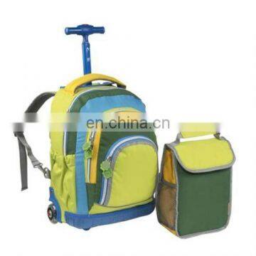 simple style trolley kids school bag with three compartments