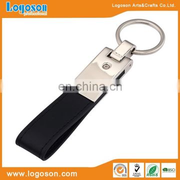 Promotional Cheap Price Souvenir Custom Metal Leather Keyring