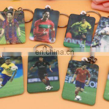 customized Digital photo keychain football soccer star movie star character keychain president election keychain