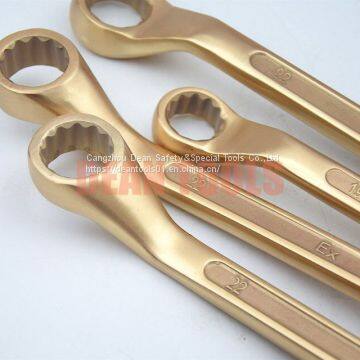 Spark Proof Offset Wrench ,box End Double Two Sides Ring Spanner Aluminum Bronze Beryllium Bronze Safety Sparkless photo-5