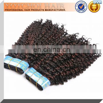 2015 Hot Sale Factory Cheap Price Two Tone Colored Kinky Curly Hair, High Quality Colored Kinky Curly Brazilian Hair