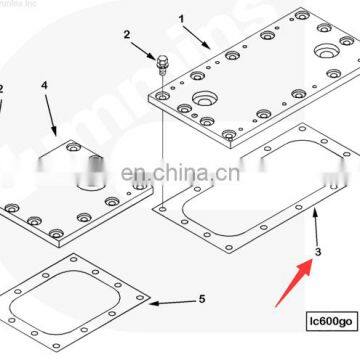 Cummins K38 K50 K50-DPM Water Header Cover Gasket 3637727 3009324