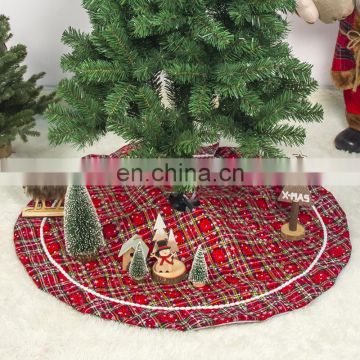 i@home Wholesale 2020 plaid snowflake christmas tree skirt decoration