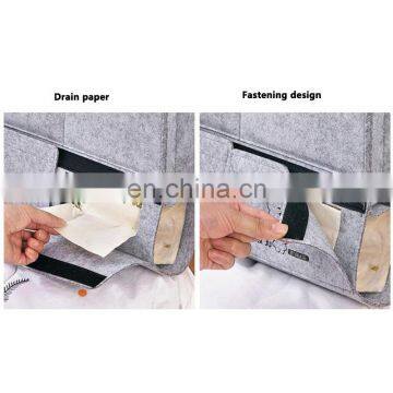 Colorful Custom Design Multi Pockets Bedside Caddy Hanging Bag Felt Bed Organizer photo-6