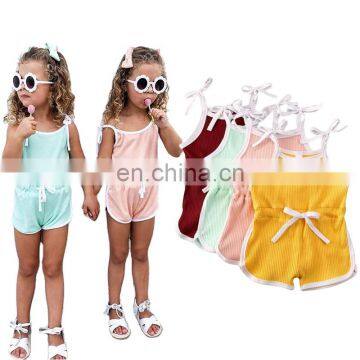 Toddler Girls Romper Short Jumpsuit Baby Ribbed photo-2