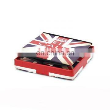 RTS Factory Wholesale Modern Living Room Furniture Printing PVC Leather The Union Jack Storage Ottoman photo-6