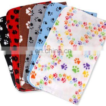 Cute Cat Fleece Blanket Pet Dog Blanket Warm Paw Print Blanket Bed Cover for Dogs and Cats photo-3