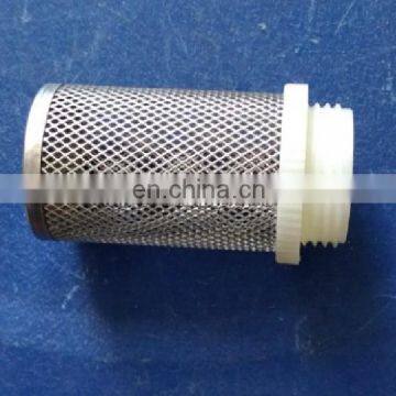 Hydraulic foot valve filter in stainerless steel material