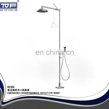 Stainless Steel Emergency Shower & Single Outlet Eye Wash photo-4
