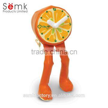 Novelty plastic table clock cute leather table clock