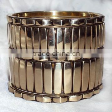 Brass Metal Strip Bangle Set Of Five 13701