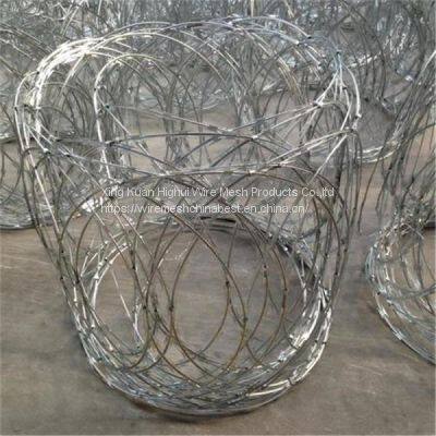 High Security Razor Wire Hot Dipped Galvanized Concertina Garden Fence With Razor Clips photo-2