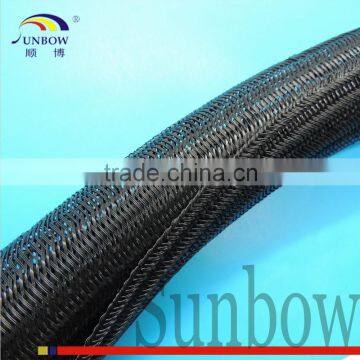 SUNBOW High Quality Flexible,Semi-Rigid, Split Self-Wrap Braided Sleeving