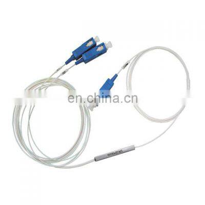 unionfiber OEM ODM 1x4 SC UPC 0.9mm Mini PLC Optical Splitter Single Mode With SC Connector Mini-module PLC Splitter