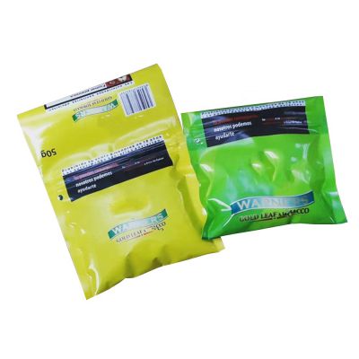 Smell Proof Ziplock Tabaco Bag Pouch Resealable Mylar Seal Tobacco Bag Three Side Seal Plastic Packaging Bags With Custom Logo