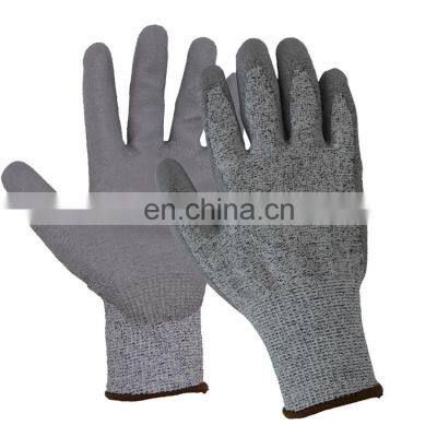 HANDLANDY wholesale work glove PU coated nitrile butadiene rubber gloves nitrile examination HPPE gloves powder free