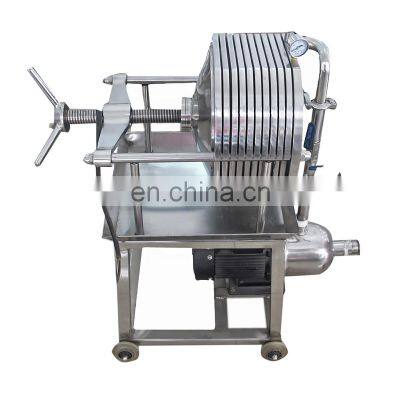 Portable Type Stainless Steel Filter Erosion Resisting Oil Filter Press