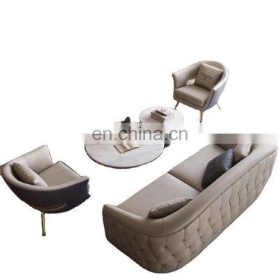 European Style Modern Leather Recliner Sofa Sets Chair