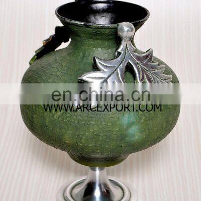 Aluminum Cast Shiny Flower Vase