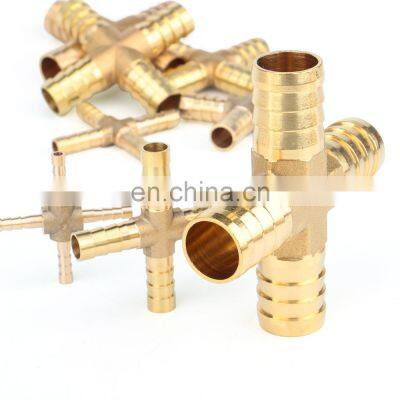 AUSO EP31 Brass Splicer Pipe Fitting + Type Hose Barb 4 6 8 10 12 16 20mm Copper Barbed Connector Joint Coupler Adapter