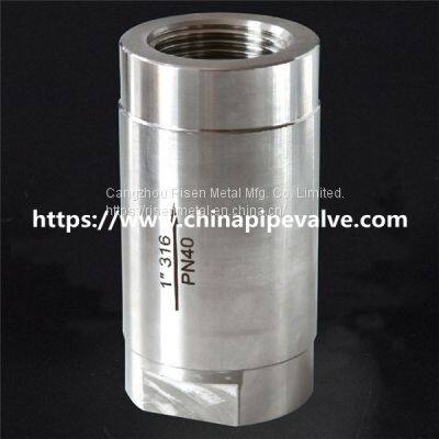 R433 1 Piece Spring Vertical Check Valve