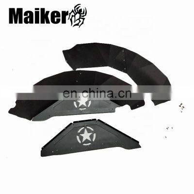 Factory newest aluminum rear inner fender liner for jk fender interior parts front fender liner for jeep wrangler jk