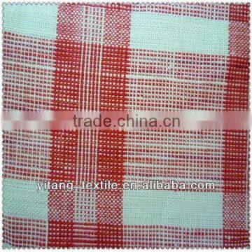 Yarn dyed checked linen fabric