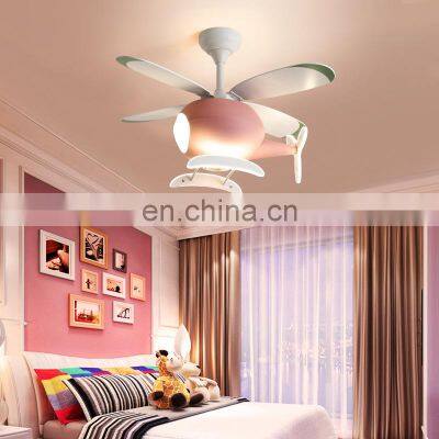 Children's Chandelier With Fan Helicopter Modern Aircraft Ceiling Light With Fan for Indoor Bedroom