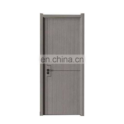 Grey walnut wood interior entrance door