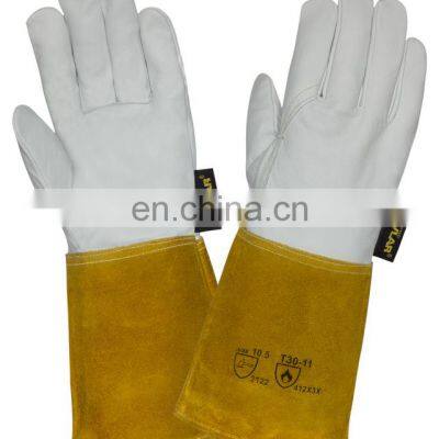 Long Top Grain Deerskin Leather work glove TIG Welding Gloves