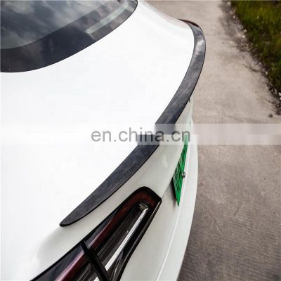 Real Carbon Fiber Spoiler for Tail Wing Rear Trunk Lid Spoiler Wing Tesla Model 3 Y Performance Car Accessories