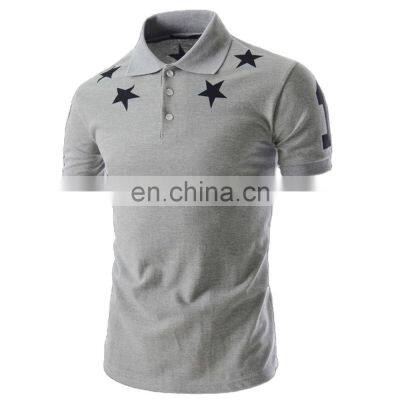 fashion style star printing polo shirt