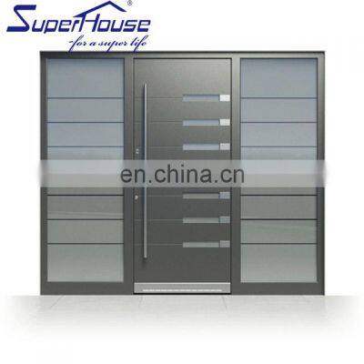 Superhouse luxury design stainless steel entrance door exterior security front pivot door modern entry black aluminum pivot door