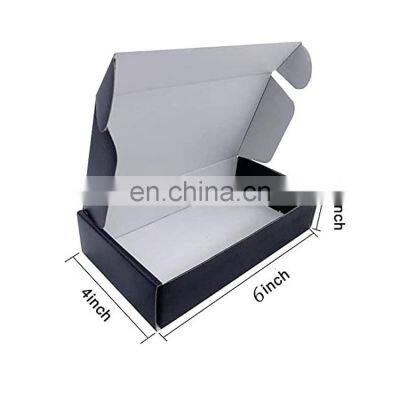 luxury Custom Eco Friendly Color Printing Gift Candle Craft Jewelry Corrugated Carton Black Paper Packaging Shipping Box